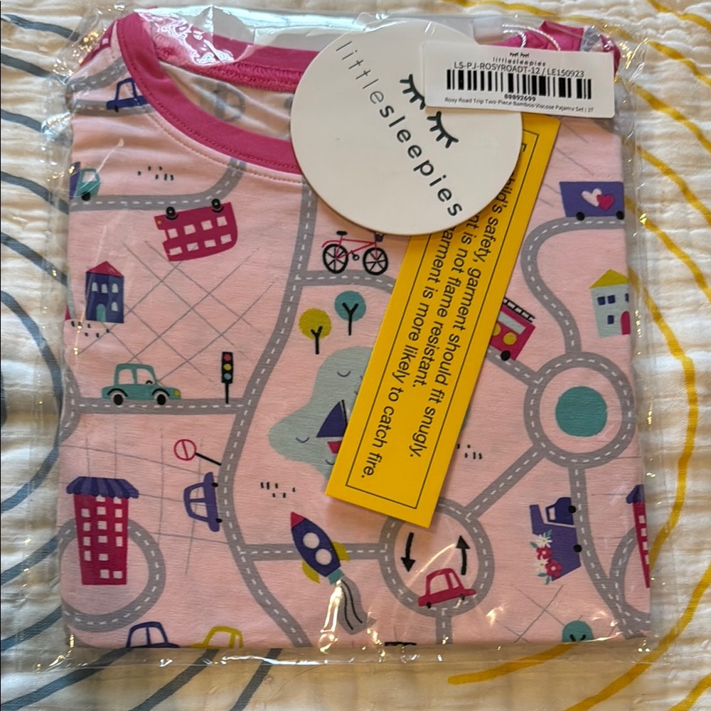 Little Sleepies Pink Road Trip Pajama Set